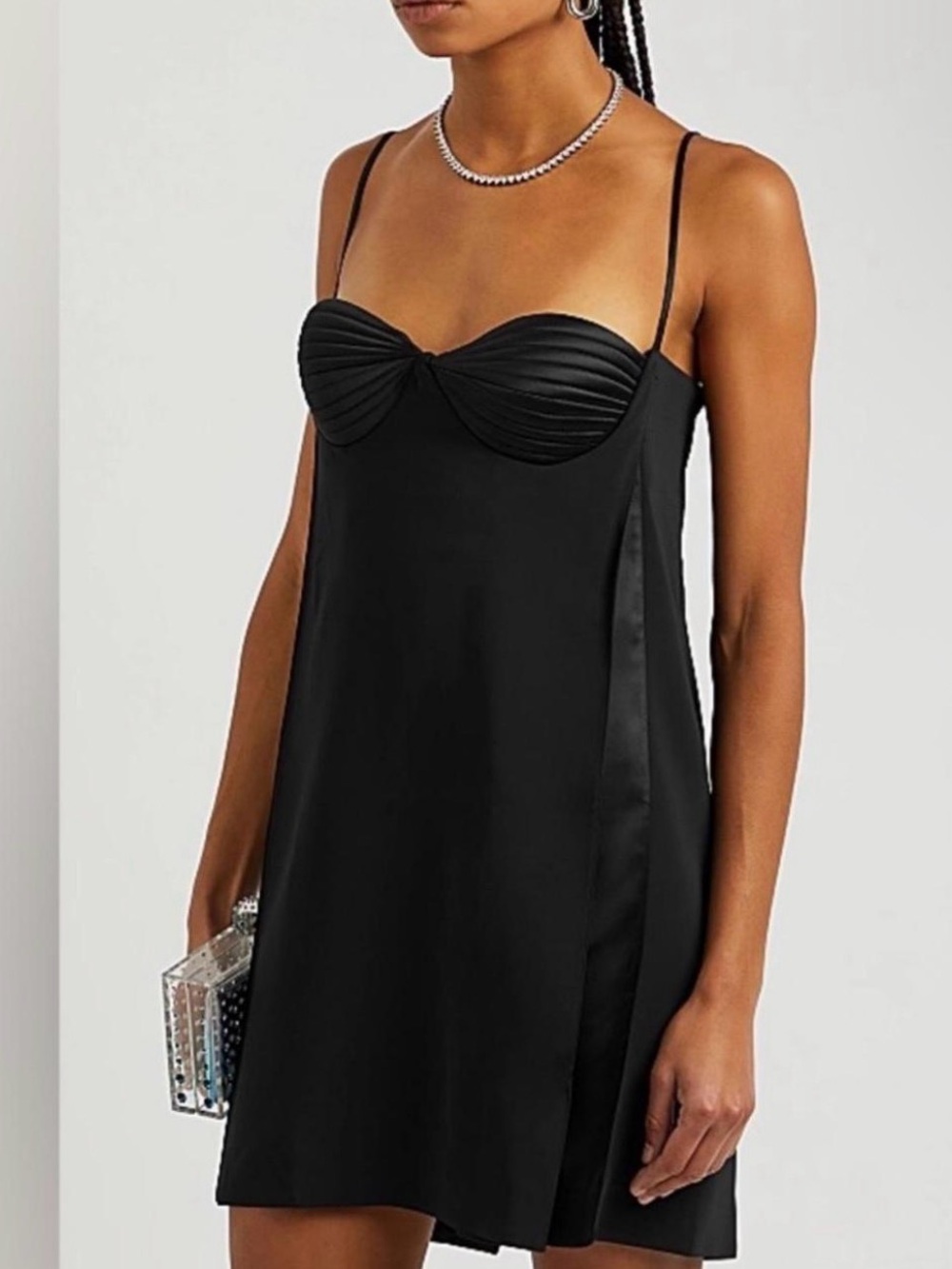 ♥️ NWT BEVZA Black Cup Shell Mini Dress